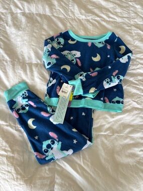 New Girls small 6/6x Disney Lilo & Stitch 2-piece fleece pajama set